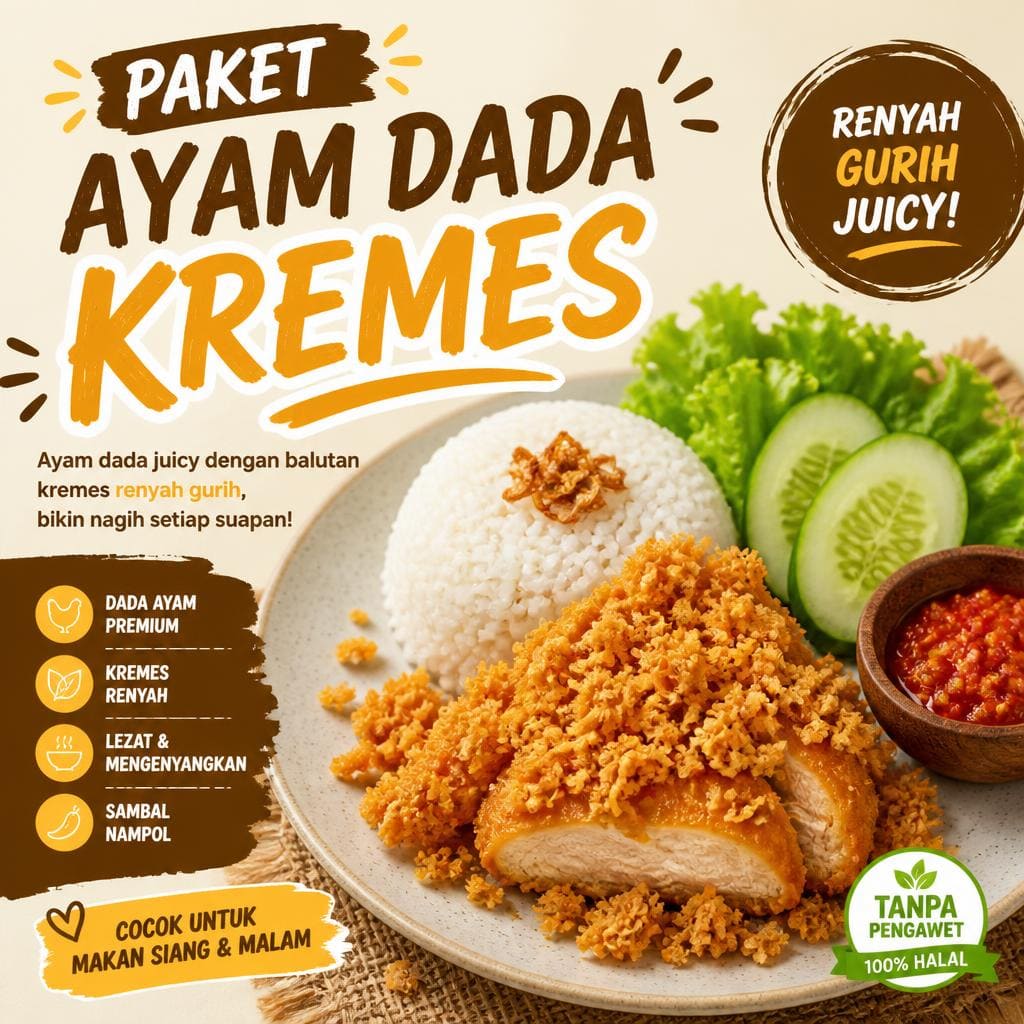 Paket Ayam Dada Kremes
